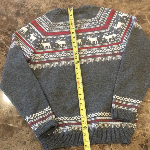 VTG Stowe Woolens Handcrafted Wool Fair Isle Nordic Ski Holiday Sweater Unisex M - Picture 14 of 15